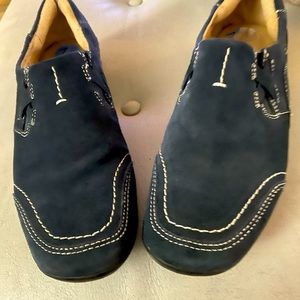 Navy suede shoes. Comfy